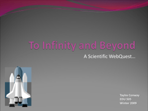 To Infinity and Beyond! A Science WebQuest