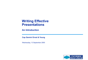 Writing Effective Presentations