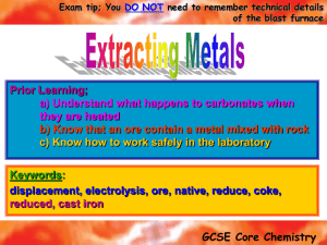 1_2.1 and 2.2_Extracting metals extracting iron - science