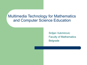 The Project Multimedia Technology for Mathematics and Computer