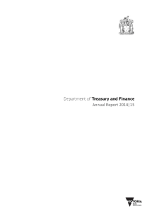 Annual Report 2014-15 - Department of Treasury and Finance