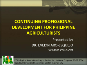 continuing professional development for philippine agriculturists