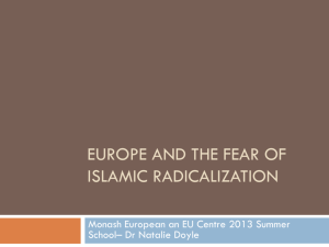 Natalie Doyle Europe and the fear of Islamic radicalization PPT