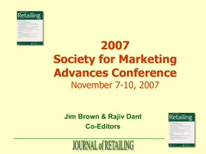 Journal of Retailing Research Agenda