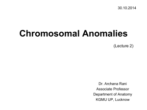 Chromosomal Anomalies 2