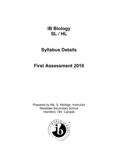 IB Biology - SAttridgeScience