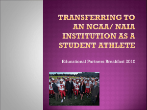 Transferring to an NCAA-NAIA