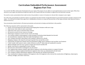 Curriculum Embedded Performance Assessment Regions Part Two