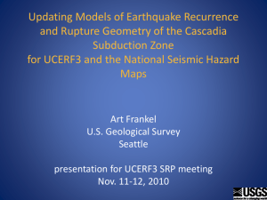 Task R15: Cascadia - Working Group on California Earthquake