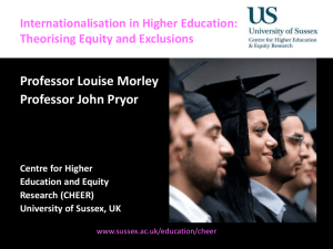 Internationalisation in Higher Education