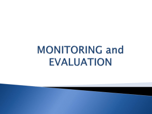 A3 Mainstreaming Monitoring & Evaluation