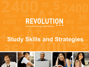Revolution Prep's Study Skills Workshop Powerpoint Presentation