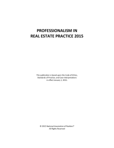 professionalism in real estate practice 2015