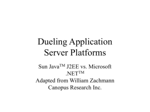 Dueling Application Server Platforms