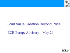 Value creation beyond price Program