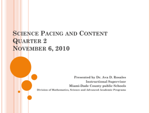 Powerpoint Quarter II - Science - Miami