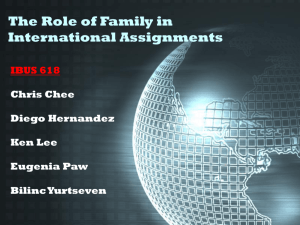 Topic 4: The role of family in international assignments