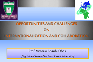 OPPORTUNITIES AND CHALLENGES ON