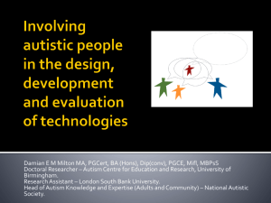 Involving autistic people in design