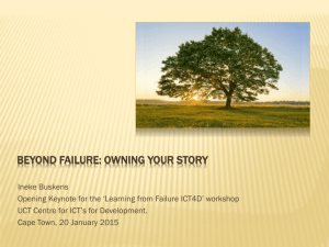 Beyond Failure: Owning your Story