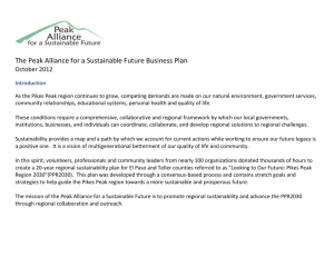 link to pdf of business plan - Peak Alliance for a Sustainable Future