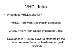 VHDL Intro