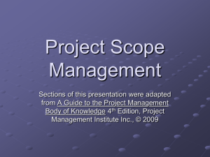 Scope Management Slides