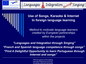 French and Spanish language competence through songs