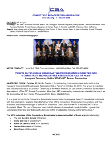 press release - Connecticut Broadcasters Association