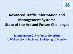 Advanced Traffic Information and Management Systems State of the