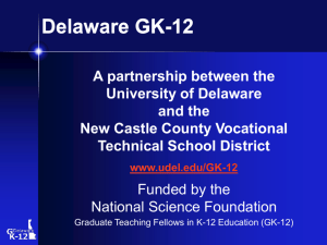Delaware GK-12 - University of Delaware