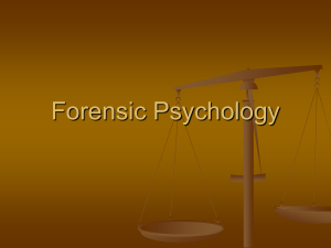 Forensic Psychology (Chap. 19)