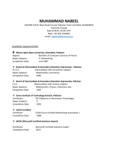 muhammad nabeel - Labour and Human Resource