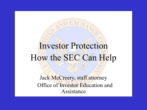 How the SEC Protects Investors
