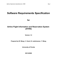 Software Requirements Specification Template - afirs