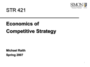 Lecture: Introduction, competition and markets