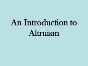 An Introduction to Altruism