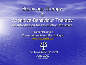 Behaviour Therapy & Cognitive Therapy