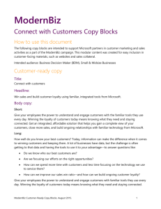 Connect With Customers: Web Copy Blocks Access business