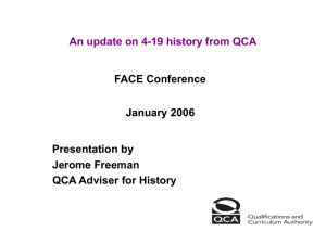 An update on 4-19 History from QCA