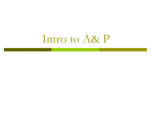 Intro to A& P