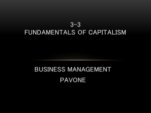3-3 Fundamentals of Capitalism