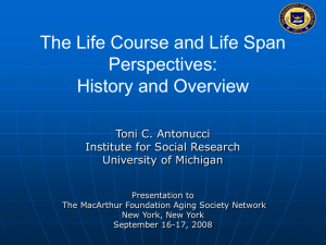 The Life Course and Life Span Perspectives