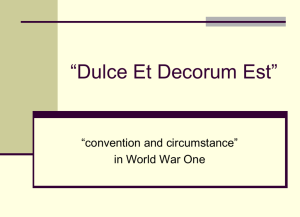 “Dulce Et Decorum Est”