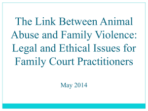 The Link Between Animal Abuse and Family Violence: A Training