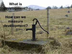 Measuring Development Statistics