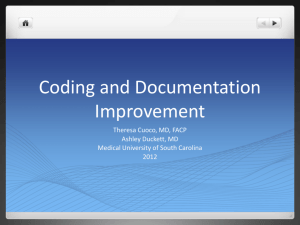 Coding and Documentation Tips - Clinical Departments