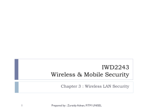 Chapter 3 (b) – Wireless LAN Security