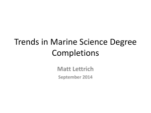 Trends in Marine Science Degree Completions
