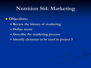 Nutrition 564: Marketing